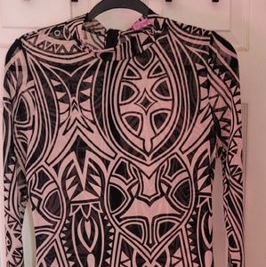 Pink Clubwear Mesh Dress, Size 1X